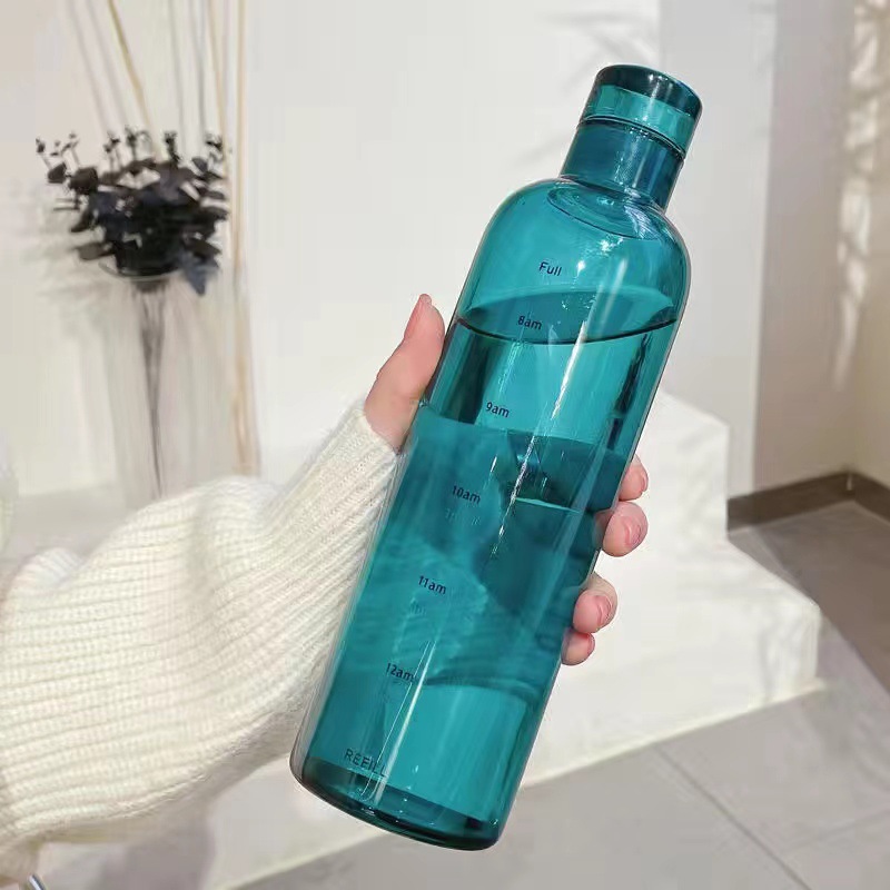 Zurich blue glass water bottle