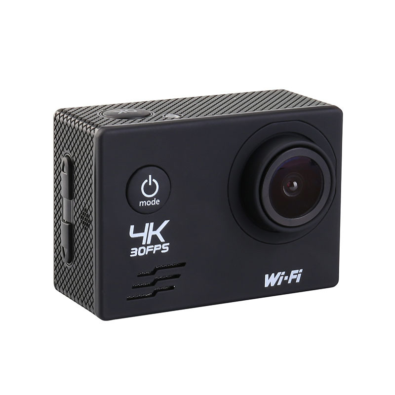 TODO 4K Ultra HD Sports Camera WIFI 30M Waterproof 24MP 2 LCD Action Cam  APP Remote - Black