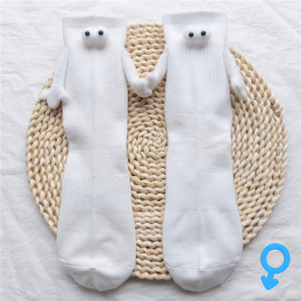 Magnetic Suction Hand In Hand Couple Socks Cartoon Lovely Breathable Comfortable - Picture 16 of 19