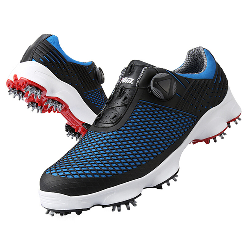Men's High Quality Spinning Lace Waterproof Golf Shoes