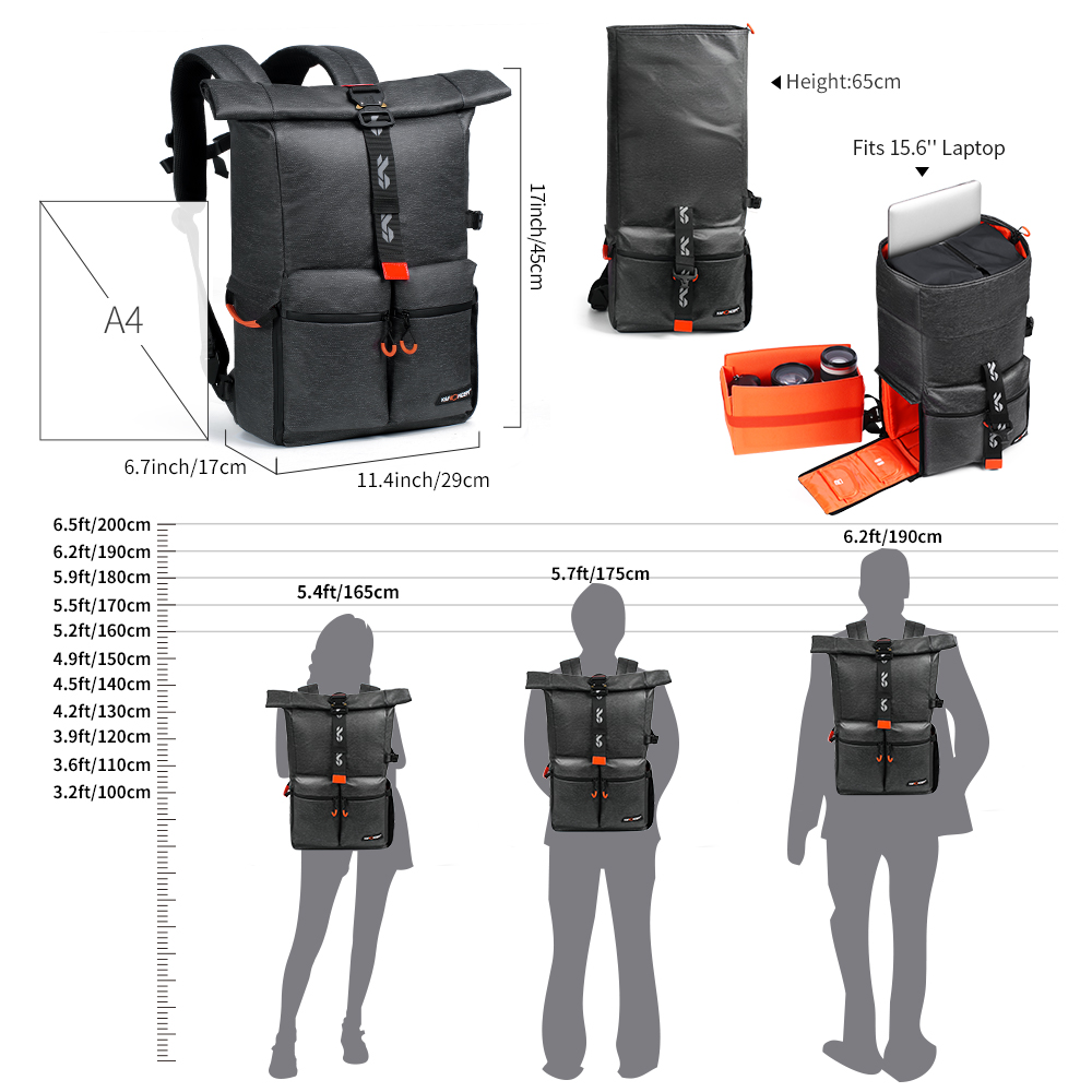 Multifunctional Spacious Camera Bag