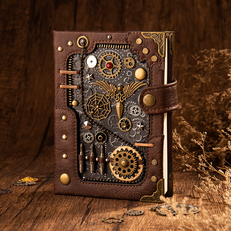Brown Leather Notebook "Scribe" Gentcreate Men's Diary