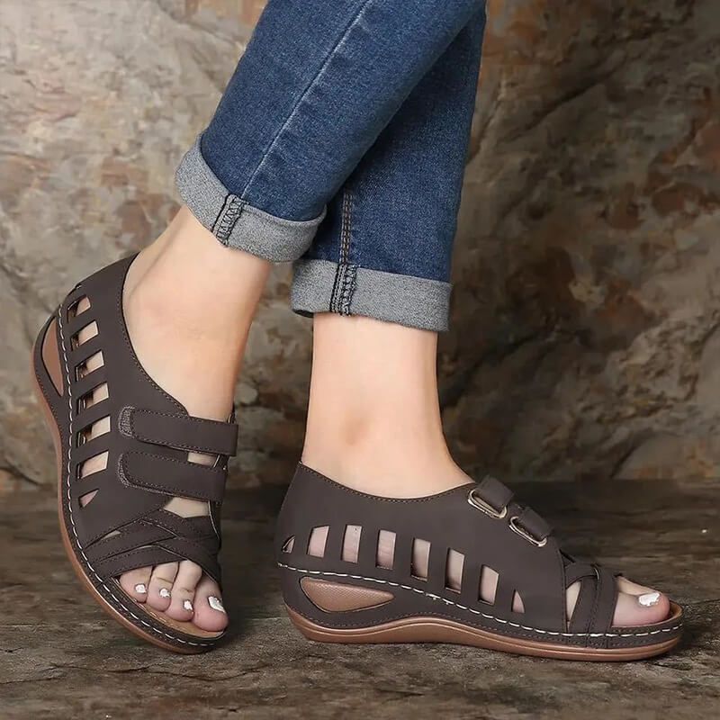 Velcro Plus Size Wedge Heel Comfortable Casual Sandals shopper-ever.myshopify.com