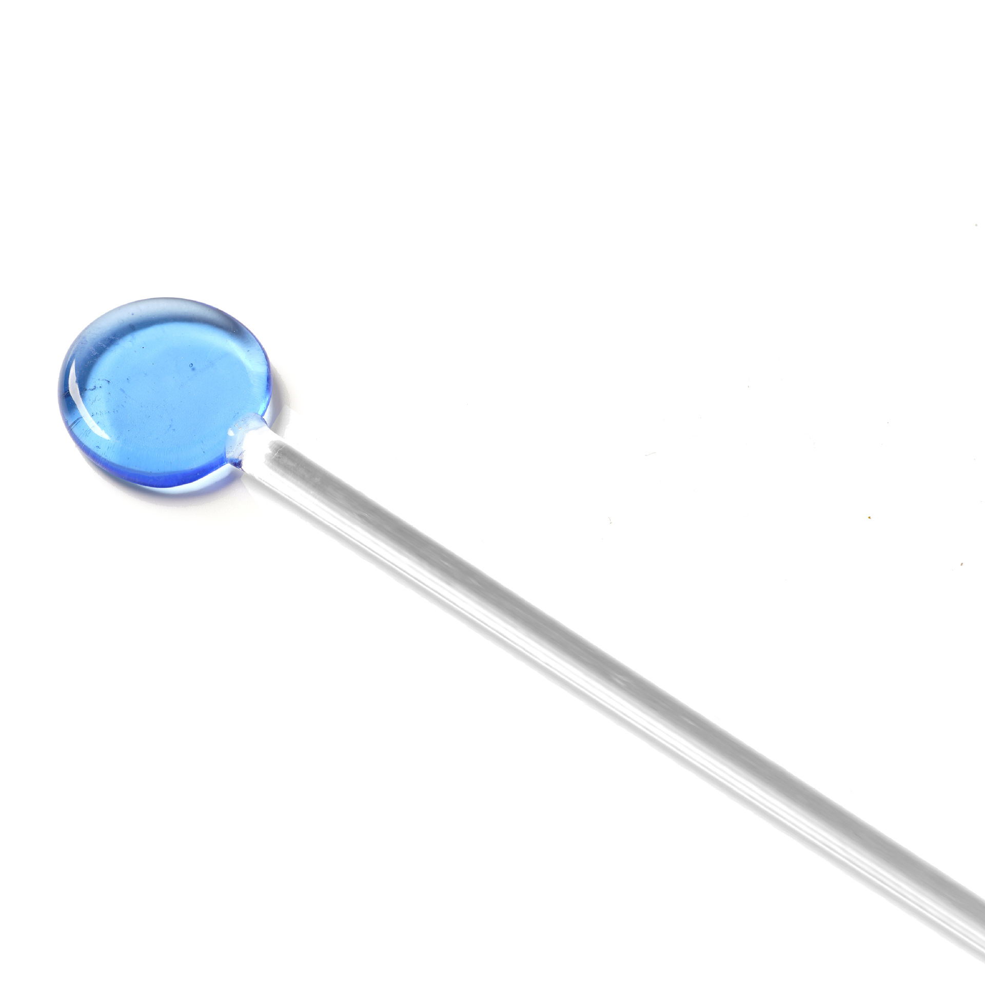 Lollipop cocktail stirring rod blue and transparent