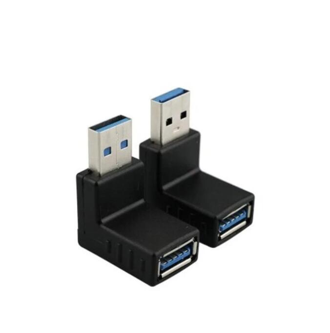 90 Degree Left Right Angled Usb 3.0 A Male To Female Adapter Connector