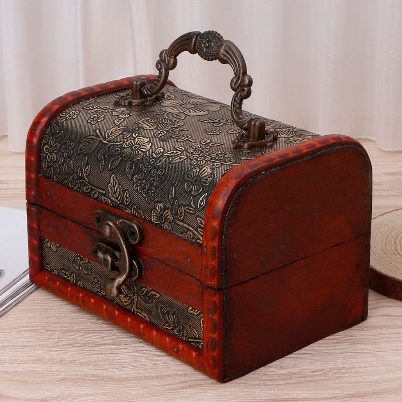 Small Vintage Treasure Box Style Jewelry Organizer