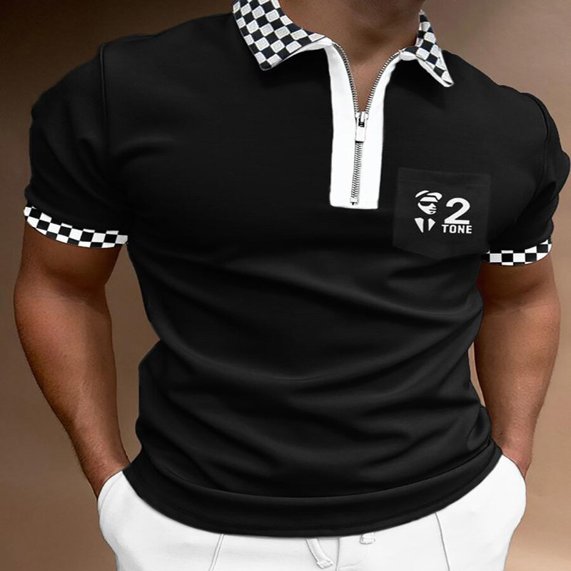 Zip Colored Men's Sports Polo Shirt - CJdropshipping