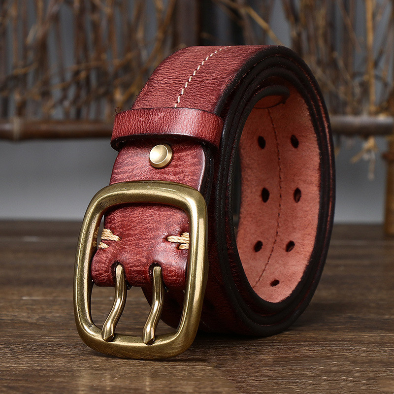 Ceinture Jean Casual En Cuir Véritable