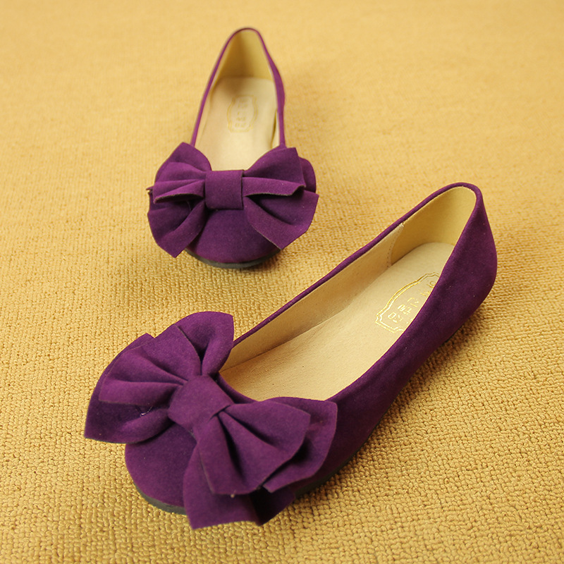 Women's bow flat shoes