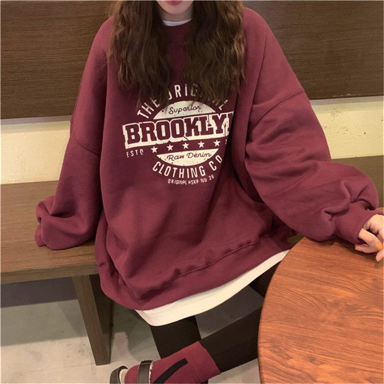 Brooklyn Vintage Sweatshirt -  Crewneck Loose Top