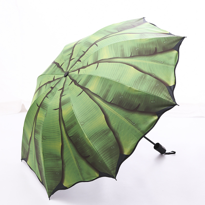 banana leaf patio umbrella Inner or Outer Banana Leaf Design Dual-Purpose Folding Umbrella