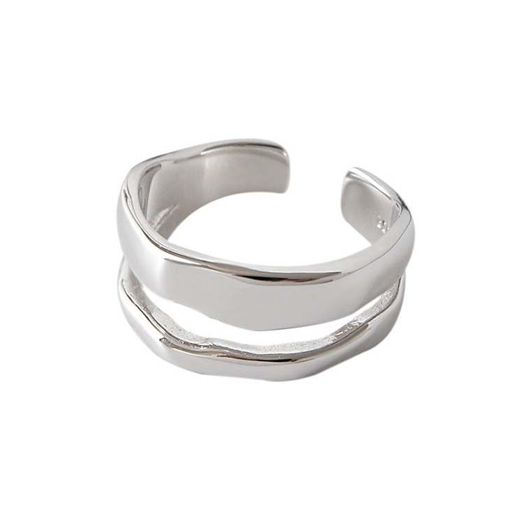 Adjustable silver ring
