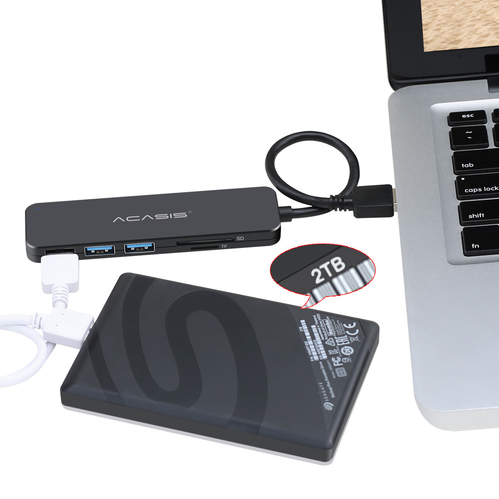 USB Hub med kortläsare