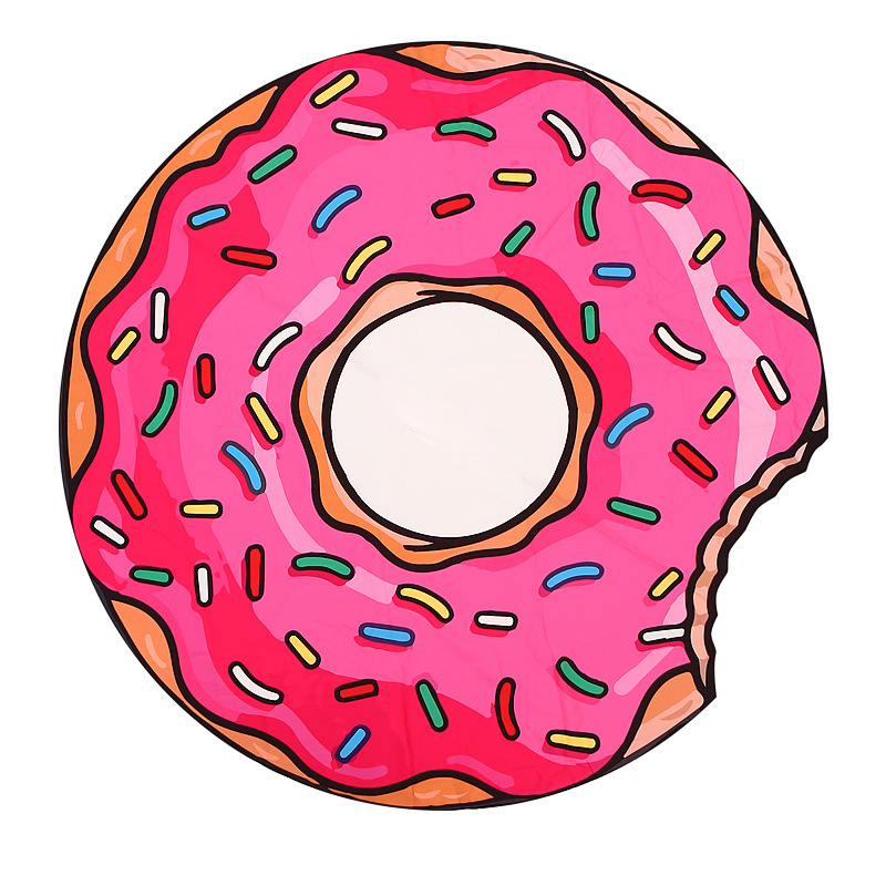 Donut Print Round Beach Towel S011