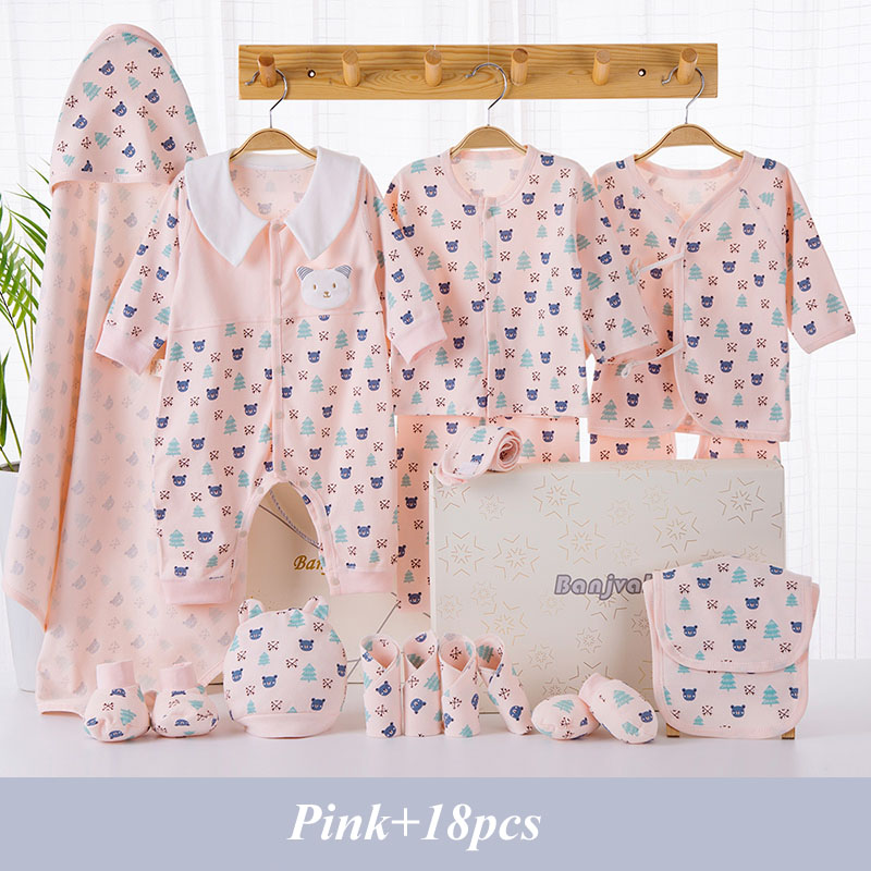 style: B, Child size: 66cm - Full Moon Baby Clothes Pure Cotton Newborn Suit