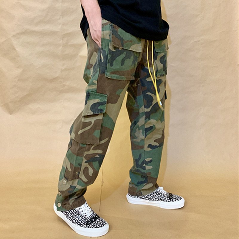 Washed And Distressed Military Cargo Pants - CJdropshipping