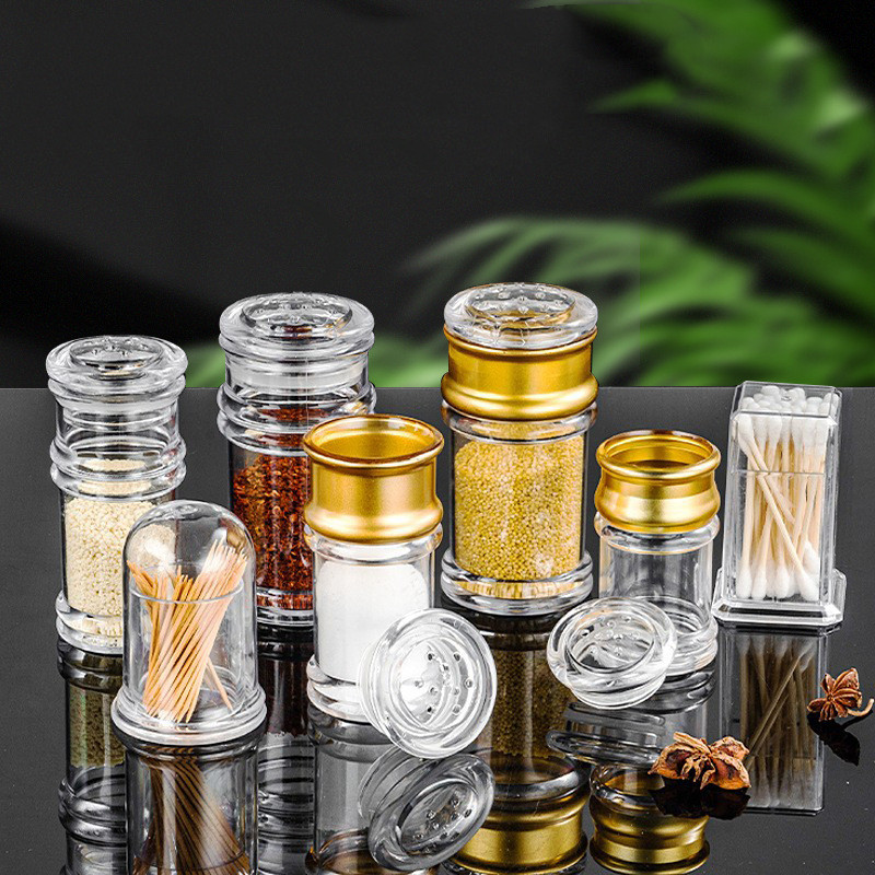 Toothpick Holder Acrylic PS Transparent Plastic Pepper Bottle
