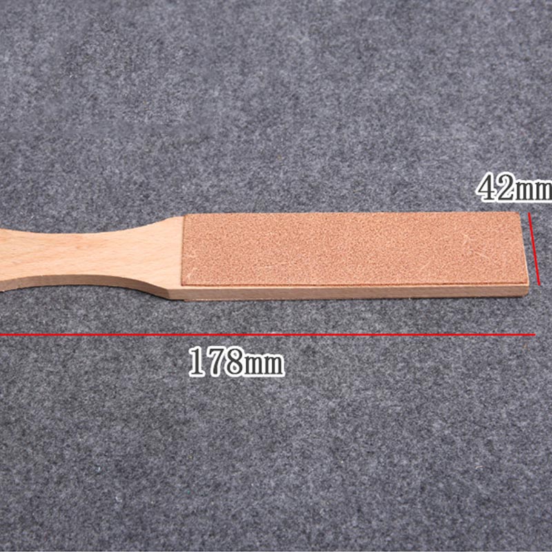 Pecan Hinoki Kitchen Knife Strop Aniline Leather
