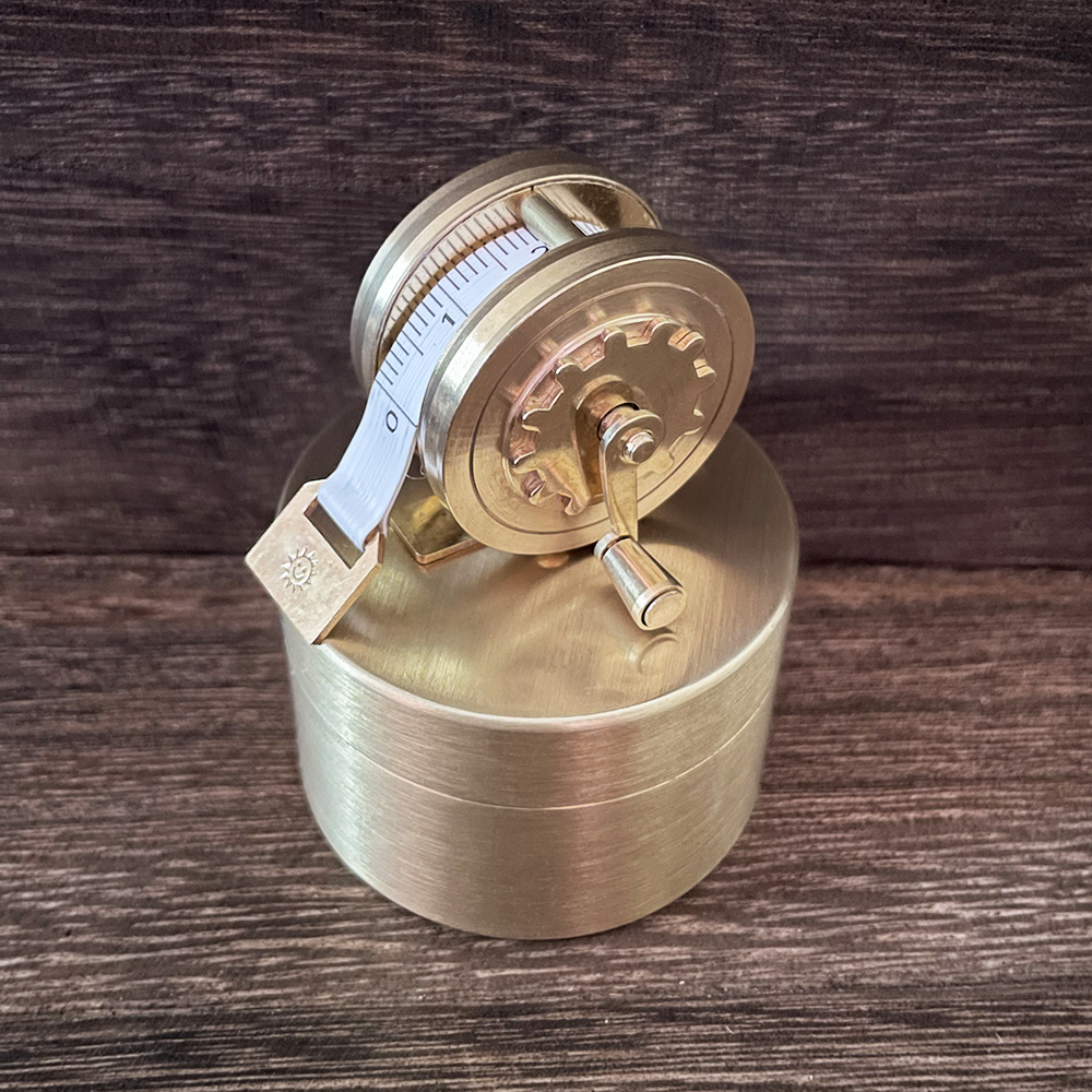 Vintage Mini Brass HandCrank Tape Measure CJdropshipping