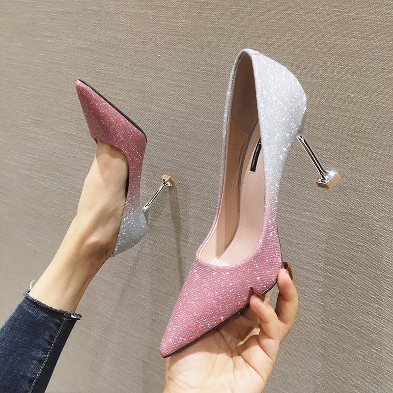 Gradient Sexy Pointed French Stiletto High Heels - CJdropshipping