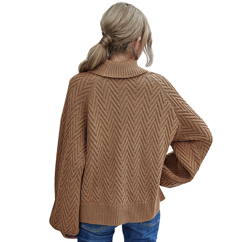 5b3a7f15 0c62 4179 b440 4599221511c4 Lantern Sleeve Women's Sweater Turtleneck Sweater