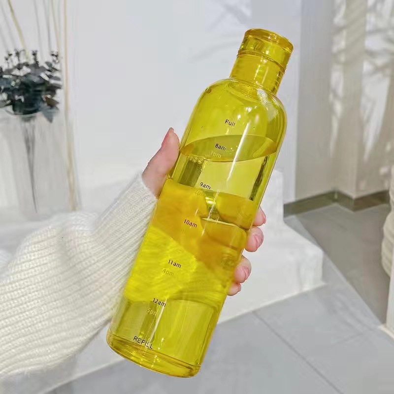 Zurich yellow glass water bottle