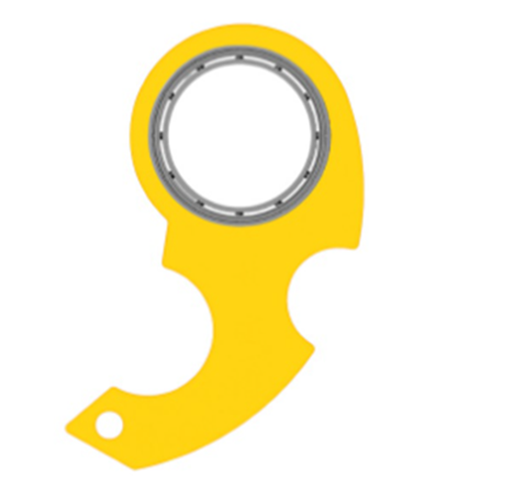 RipKey Keychain Spinner Fidget Ring Toy, Key Ring Spinner Toy for Car Keys,  Karambit Toy, Key Flipping Toy for Teens, Adults (Grey)