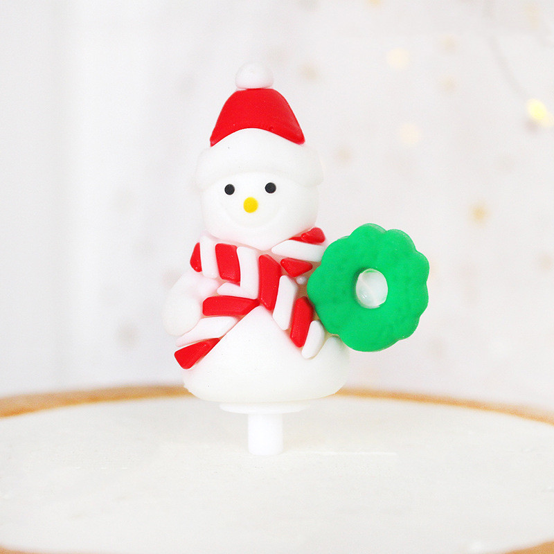 Weihnachtsmann Kuchen Plug-in weicher Kunststoff Weihnachtsdekoration Ornamente Schneemann - Bild 8 von 14