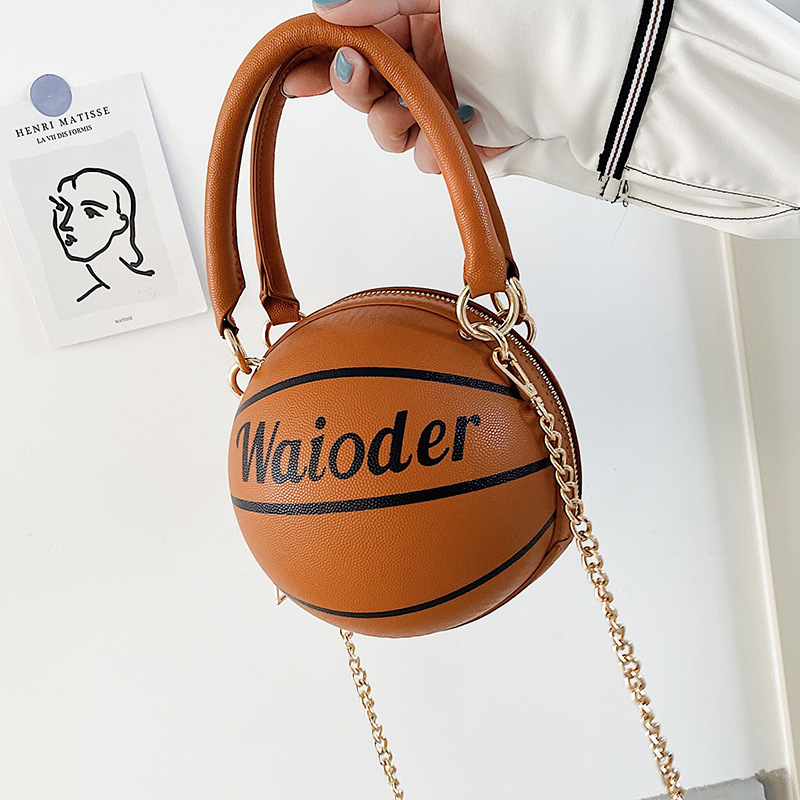  SUKUTU Basketball Shaped Crossbody Bag Purse Women