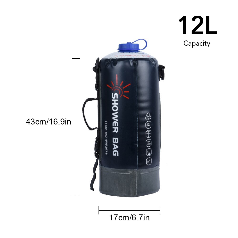 12L Outdoor Camping Shower Bag Folding Water Bag Container Sack With Air Pump 1. - Picture 10 of 10