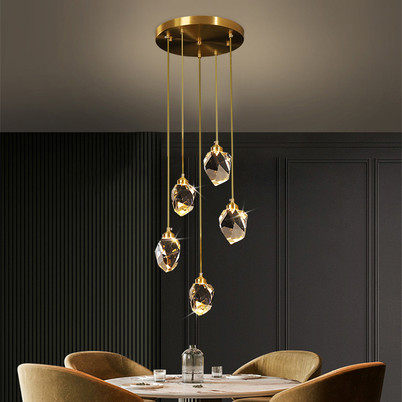 Nordic Restaurant Full Copper Crystal Chandelier - CJdropshipping