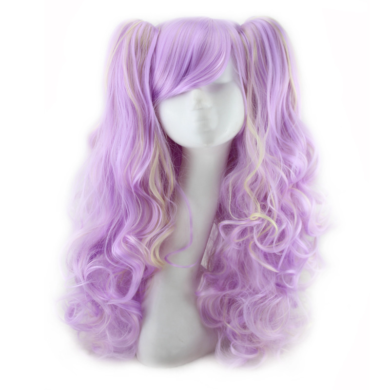 Colorful long curly wigs