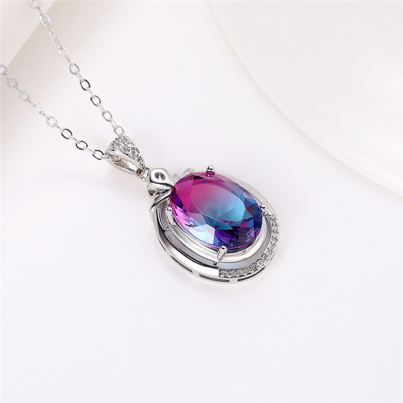 fashion color crystal collarbone chain