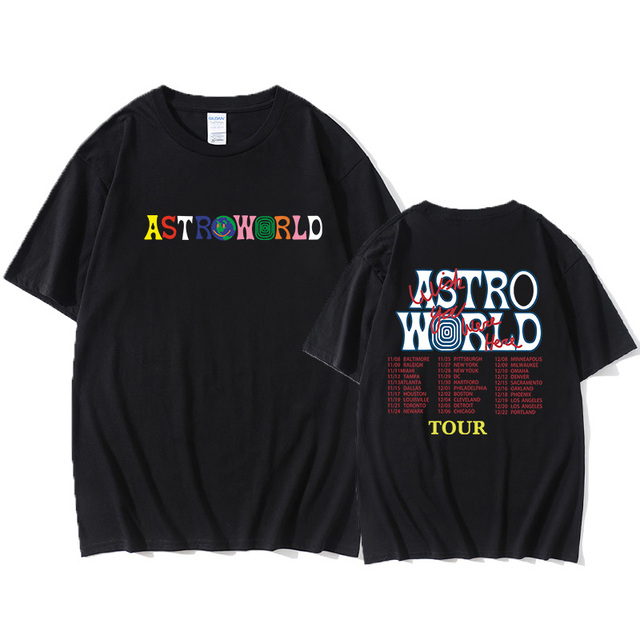 ASTROWORLD TOUR 18 Travis Scott Tシャツ　XL Men's Hip Hop Travis Scott Astroworld Tour-18 Wish You Were