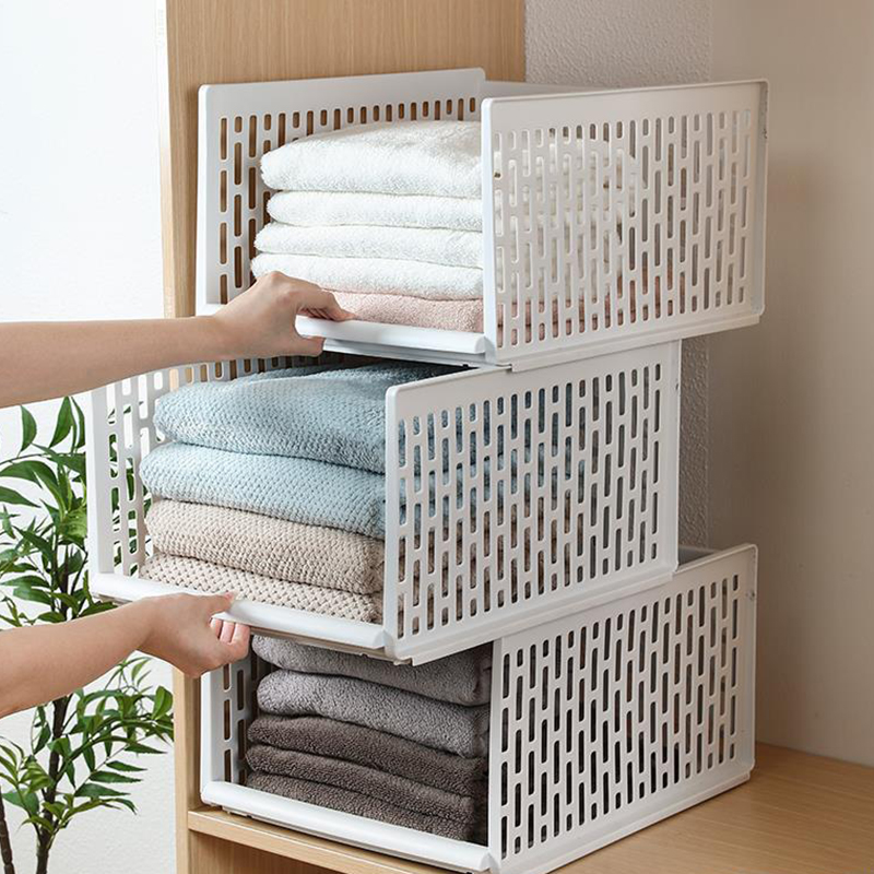 Wardrobe Storage Layered Partition Wardrobe Storage Box - CJdropshipping