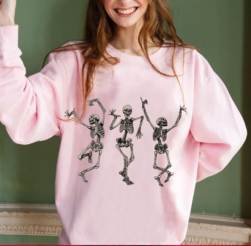 Dancing Skeletons Pink Sweatshirt