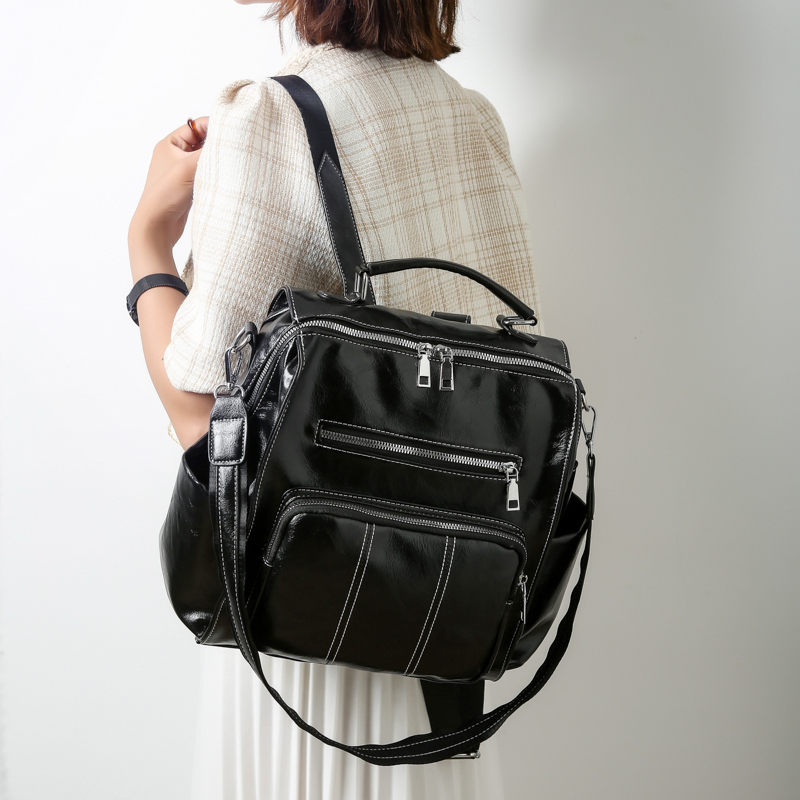 High-End Pu Solid Color Single Shoulder Backpack shopper-ever.myshopify.com