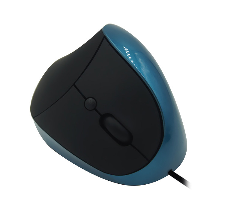 souris ordinateur verticale sans fil ergonomique bleue