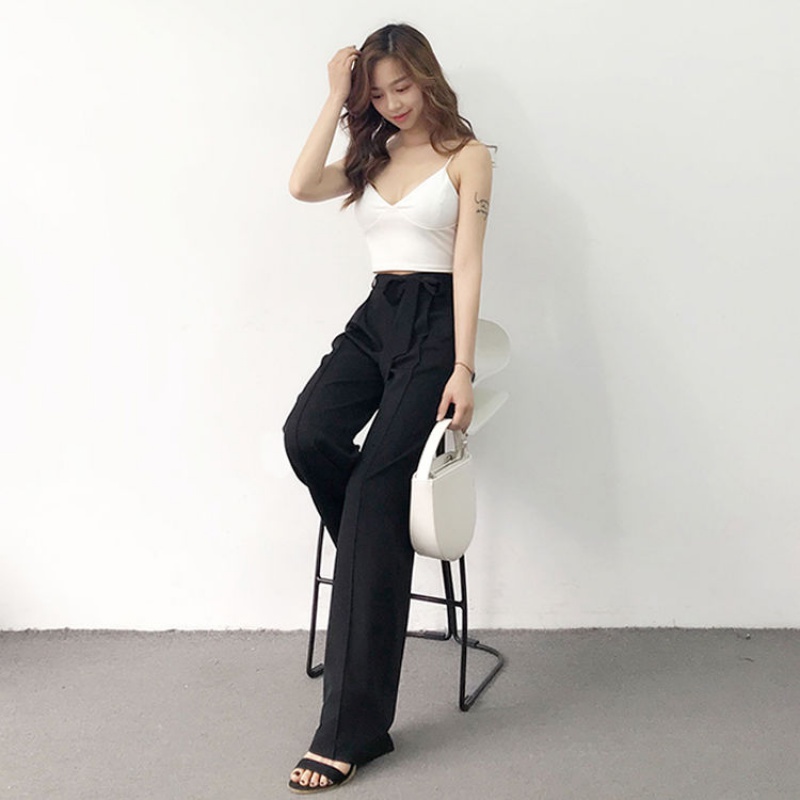 6548adc0 6864 48eb 8063 99f8c5999486 High waist mopping pants Korean style slim suit pants