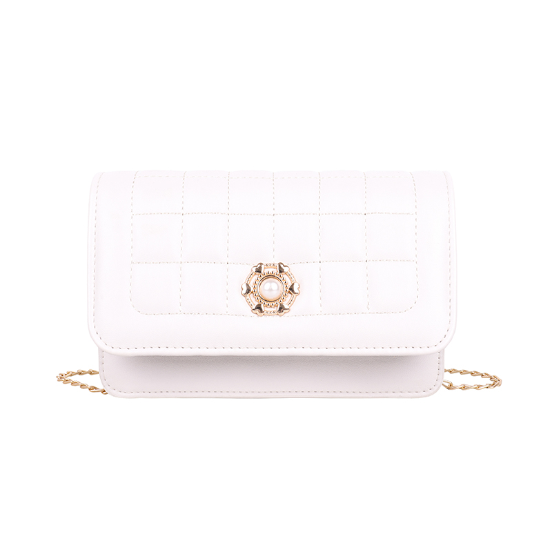 66411081 0584 49a3 9a49 4043ae0af68e - Ladies Stereotyped Compact Rhombic Pearl Flap Crossbody Bag