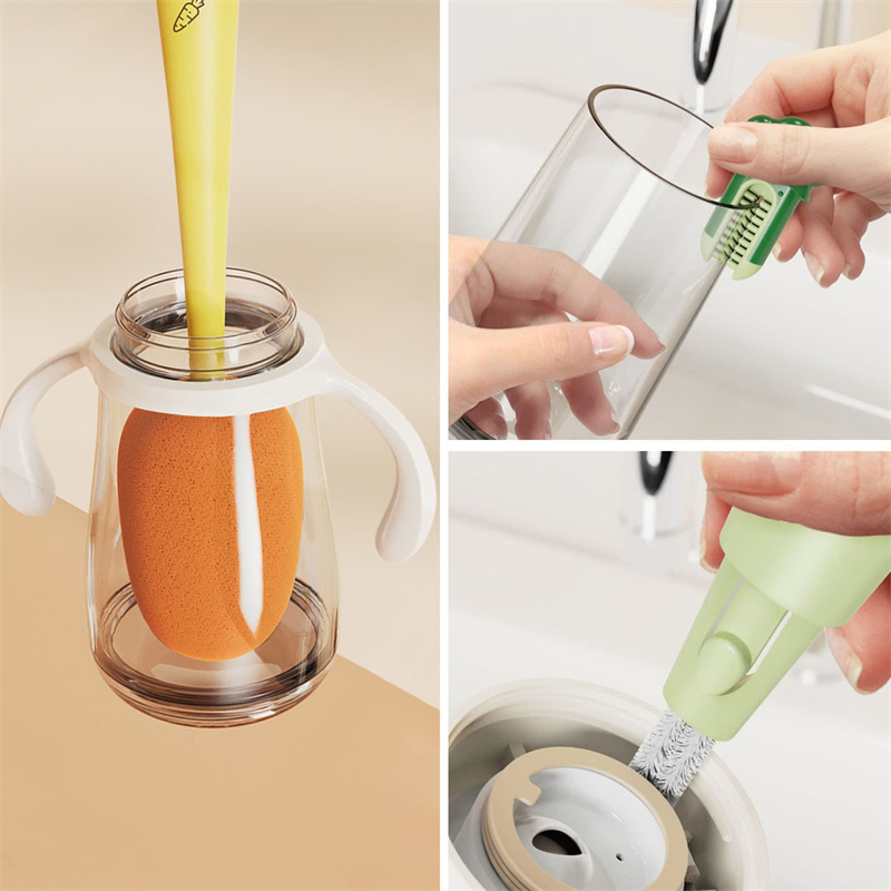Multifunctional Cup Washer Brush Long Handle Carrot Water Bottle Cleaning Brush - 41 - Smart and Cool Stuff