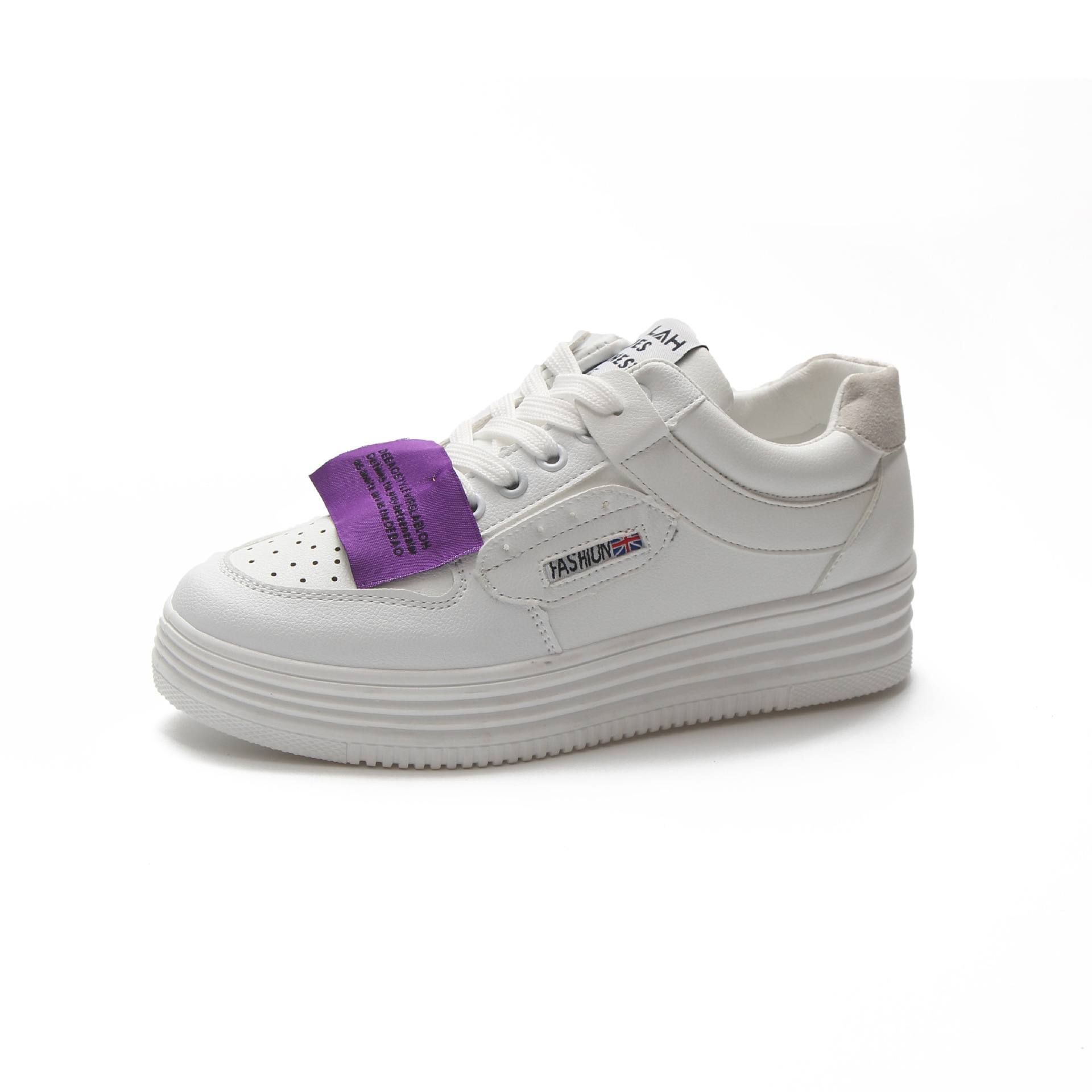 Small white shoes female recreational board shoes breathable prevent slippery thick bottom