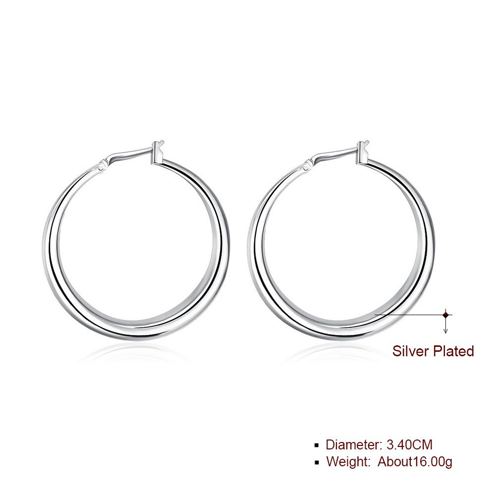 692fc822 bc6e 4f81 b6e9 6934174f9c0b - Round plain silver earrings