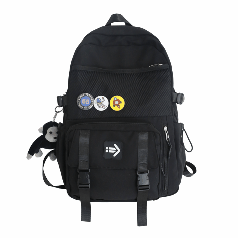 699046de cfa5 4275 84a7 48361e9087c6 - Double mortise lock flap buckle pocket backpack