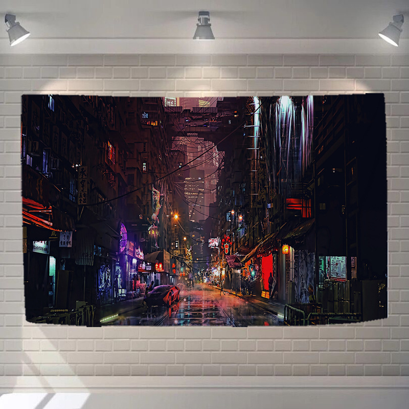 Cyberpunk style hanging printed big wall cloth | eBay