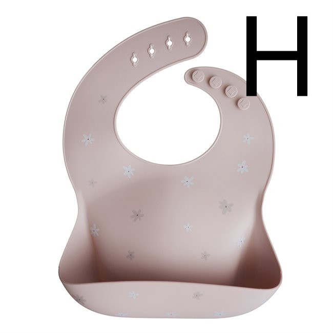 "Waterproof silicone bibs with adjustable neck strap"