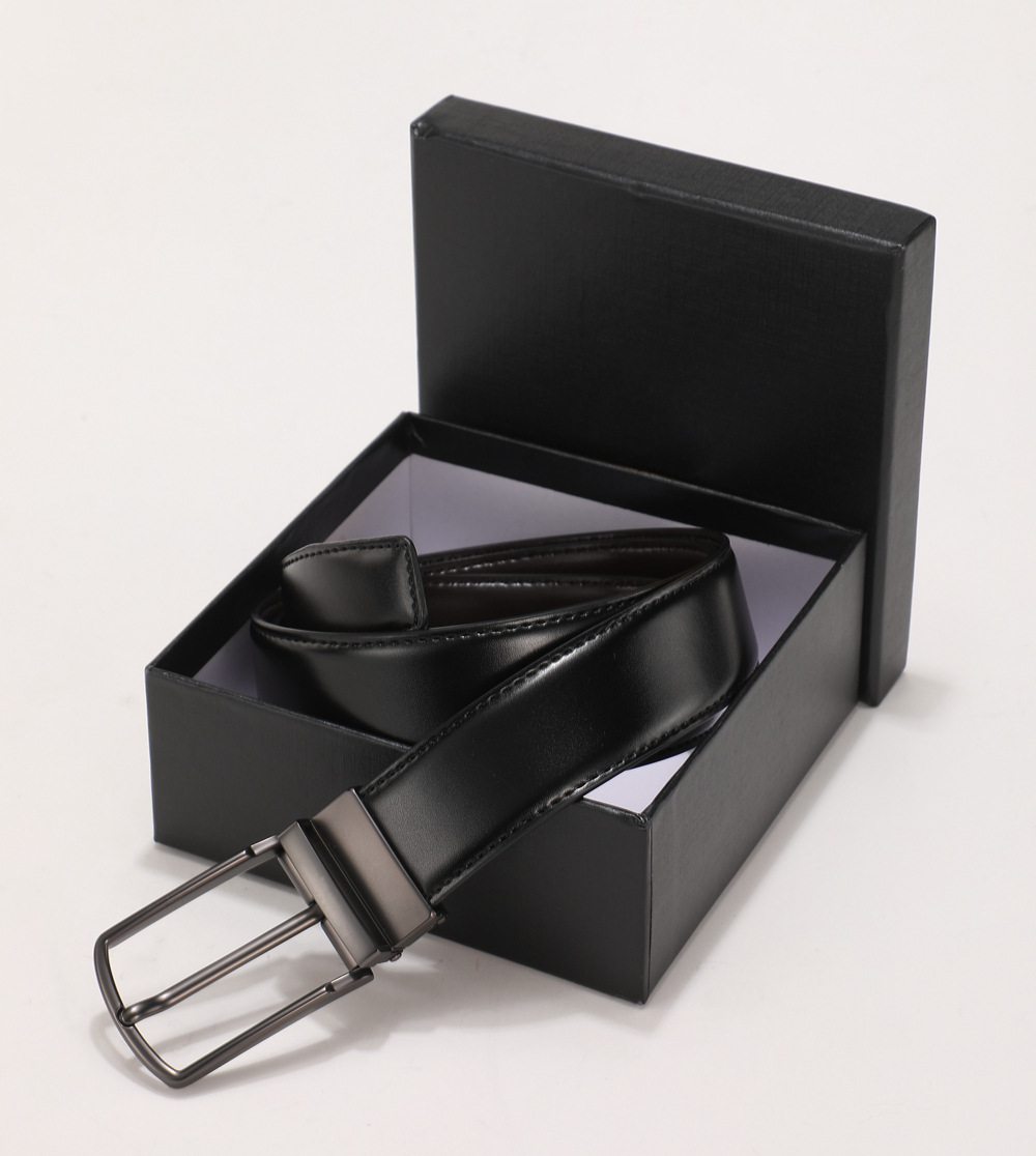 Black Genuine Leather Buckle Belt for Men - Fashion & Business - A.A.Y FASHION