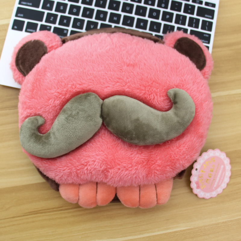 tapis de souris chauffant USB tête à moustache modèle rose moustache verte