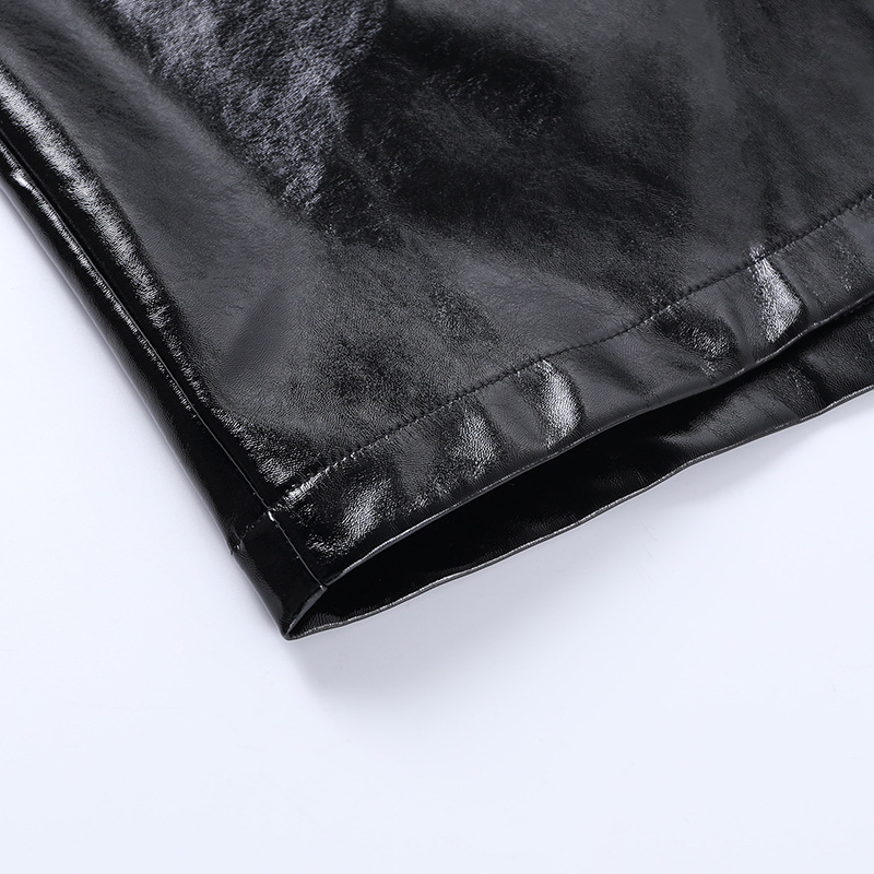 جاكيت جلد أسود نسائي بأكمام طويله 1 متجر قمة المنتجات