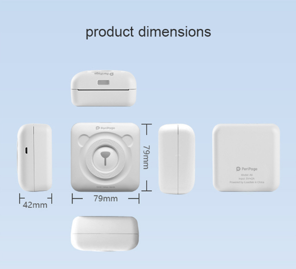 Mini Bluetooth Wireless Thermal Printer Paper Sticker Label Printer allinonehere.com